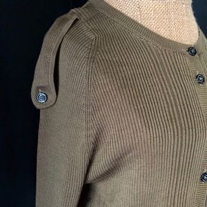 BURBERRY 100% SILK HENLEY BLOUSE $490